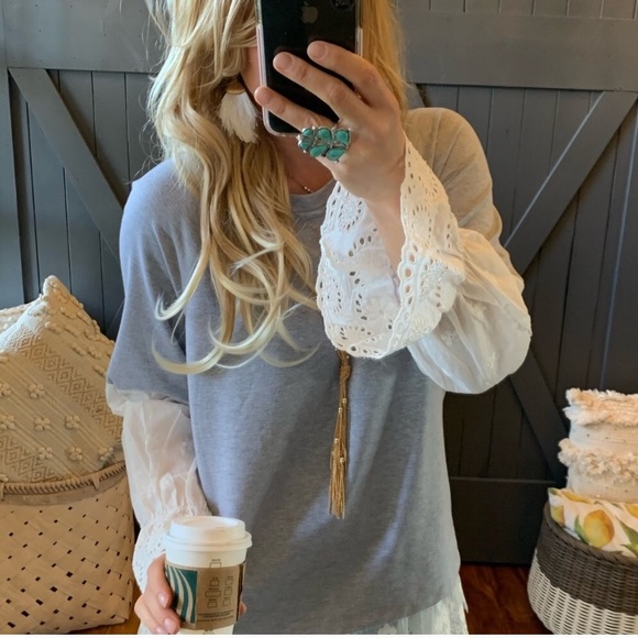 Bohemian Lace Cozy Sweater - Picture 3 of 4